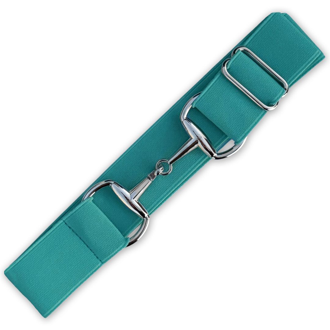 Teal Slim Metal Belt with stretch closure Loop Slim Width Stretch Belts | Narrow Width | Arcade Belt Co  main image 2