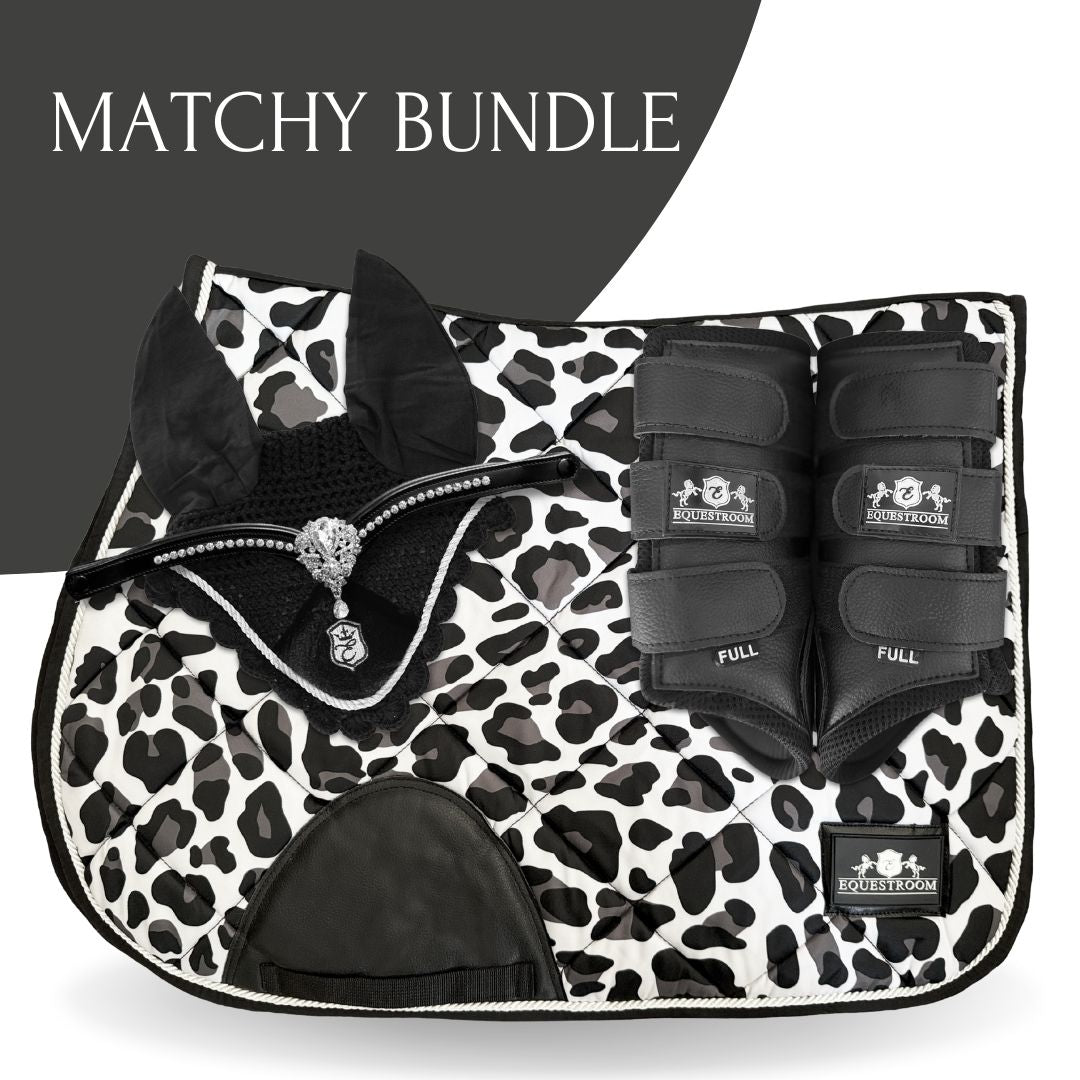 B&W - Cheetah Saddle Pad Set