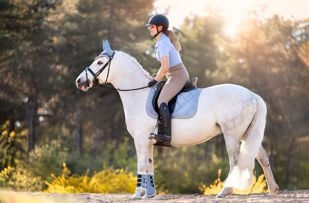Moonstone Blue Brushing Boots
