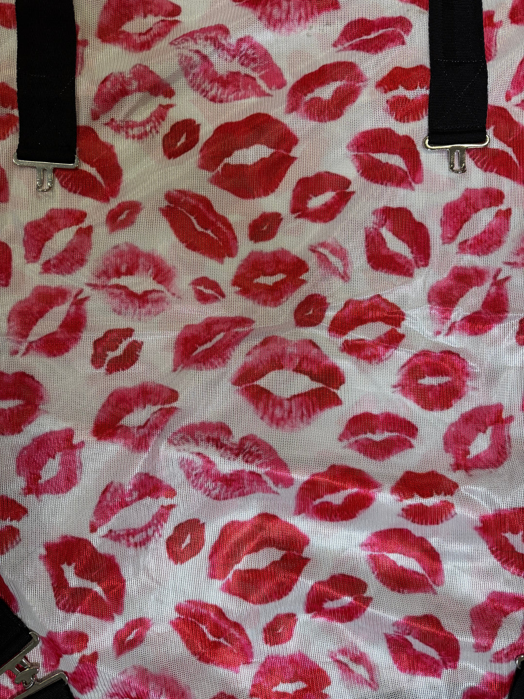 Premium Mesh Horse Fly Sheet w/ Removable Neck Cover Smooch Pink Pattern
