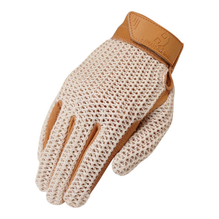 Crochet and Leather Classic Riding Glove