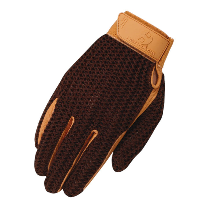 Crochet and Leather Classic Riding Glove