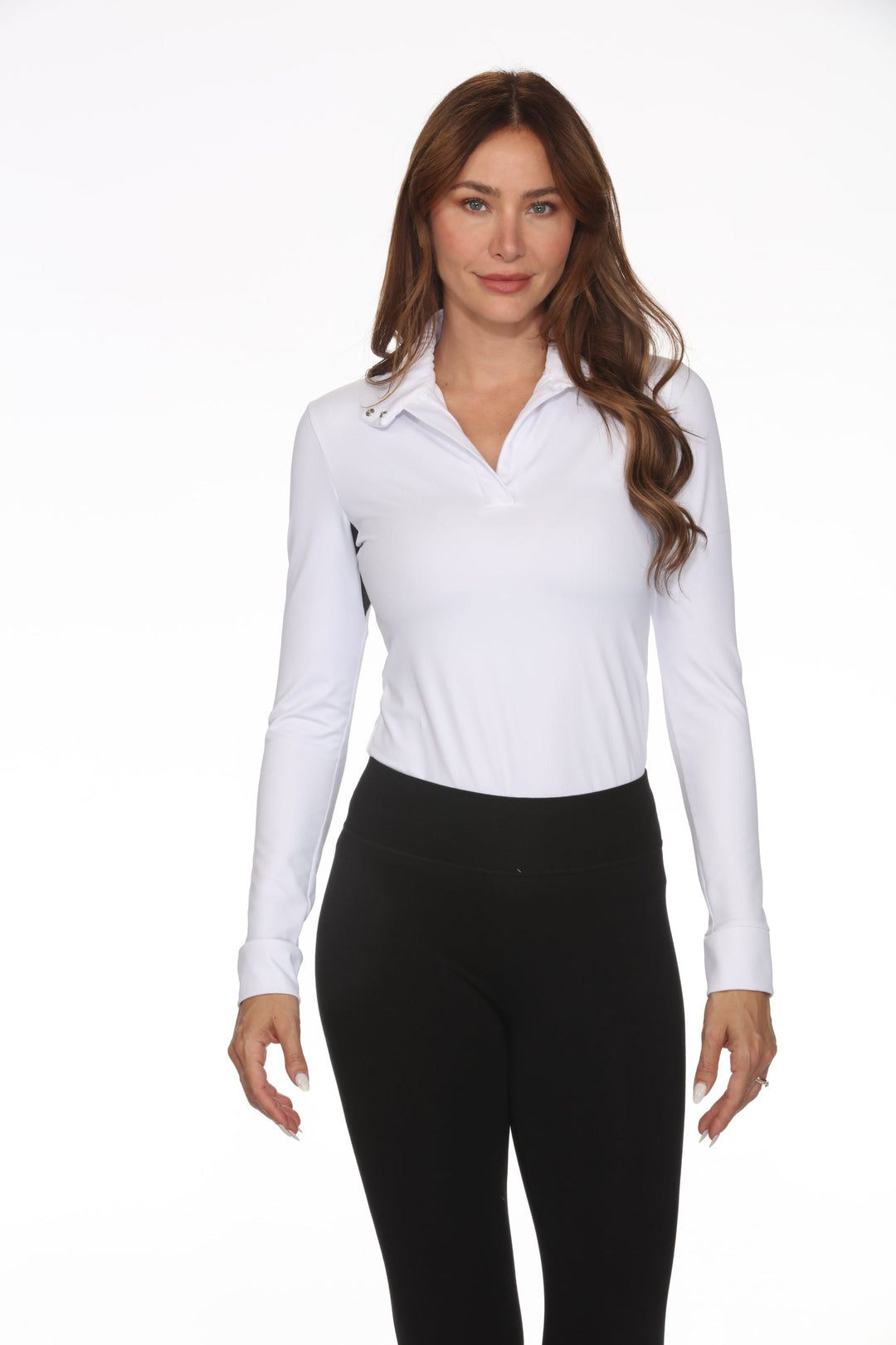 MADELINE - White Equestrian Show Shirt