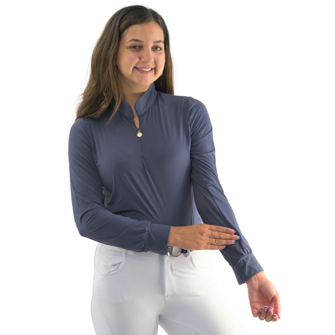 Cool and Comfortable Navy Riding Sun Shirt Base Layer