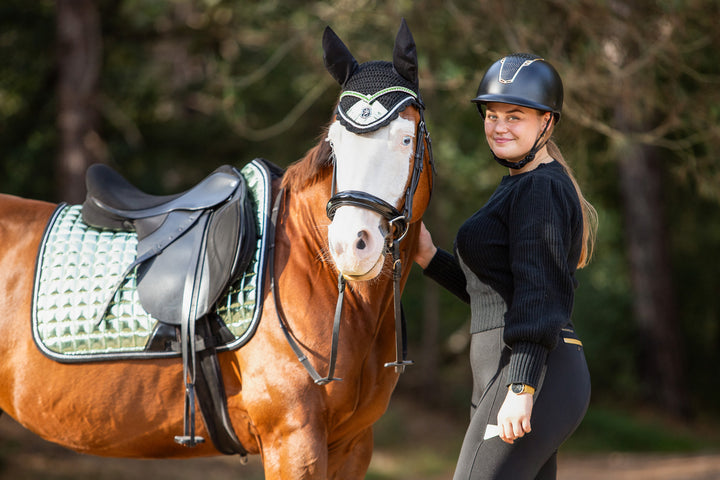 Green Lily Saddle Pad Set