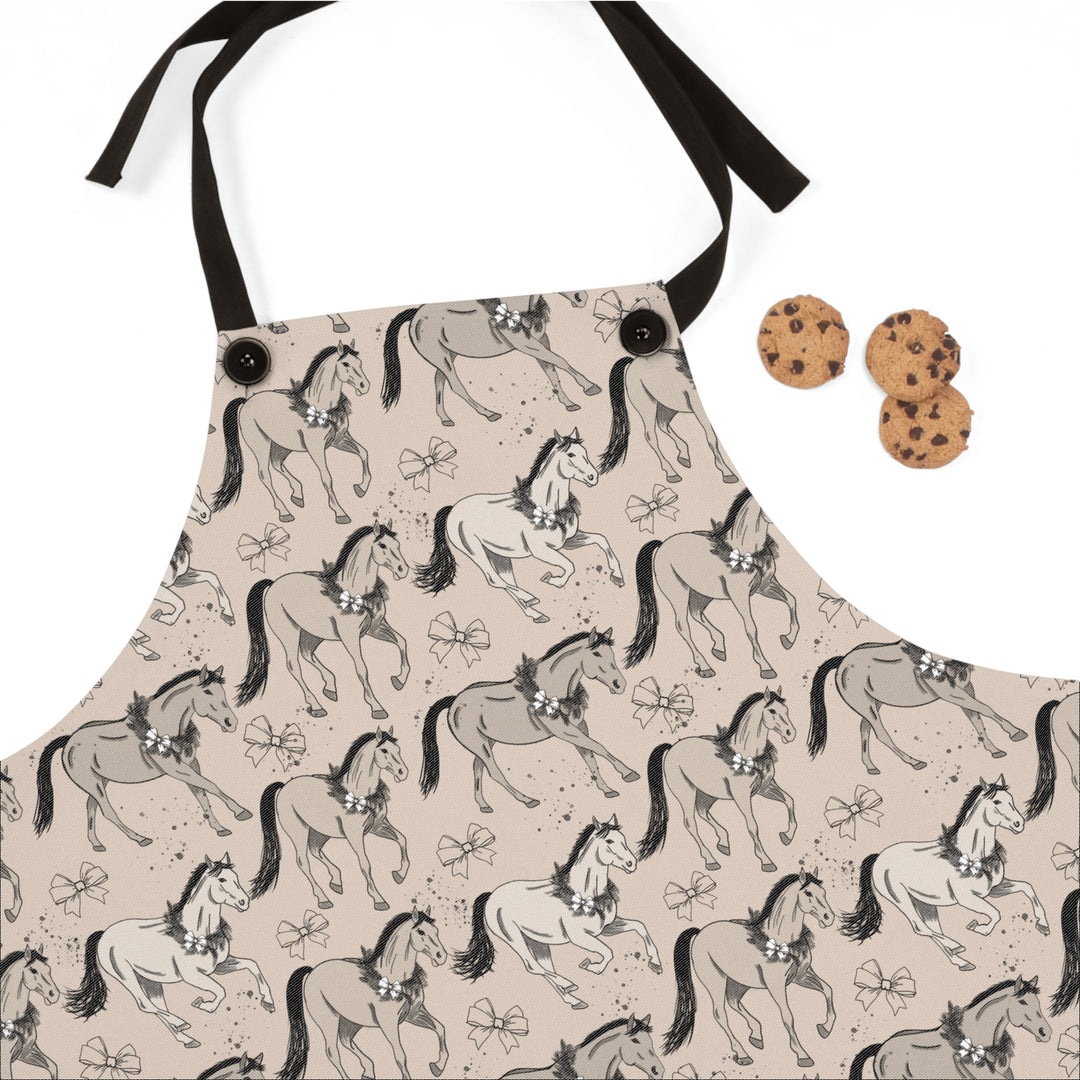 Equestroom x Jasmin Elizabeth – Holiday Herd Art Apron | Equestrian Kitchen & Studio & Barn Gift