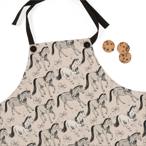 Equestroom x Jasmin Elizabeth – Holiday Herd Art Apron | Equestrian Kitchen & Studio & Barn Gift