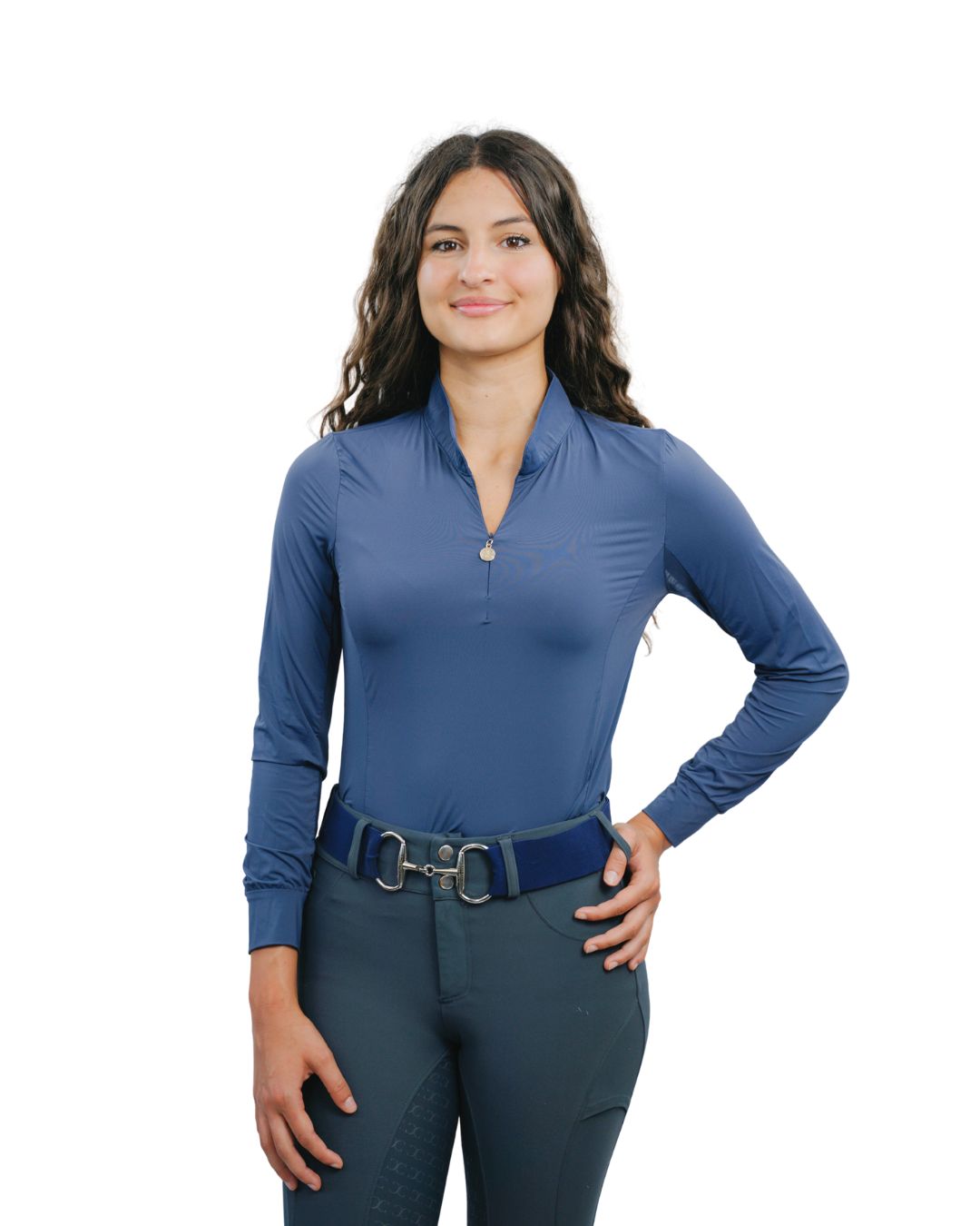 Cool and Comfortable Navy Riding Sun Shirt Base Layer