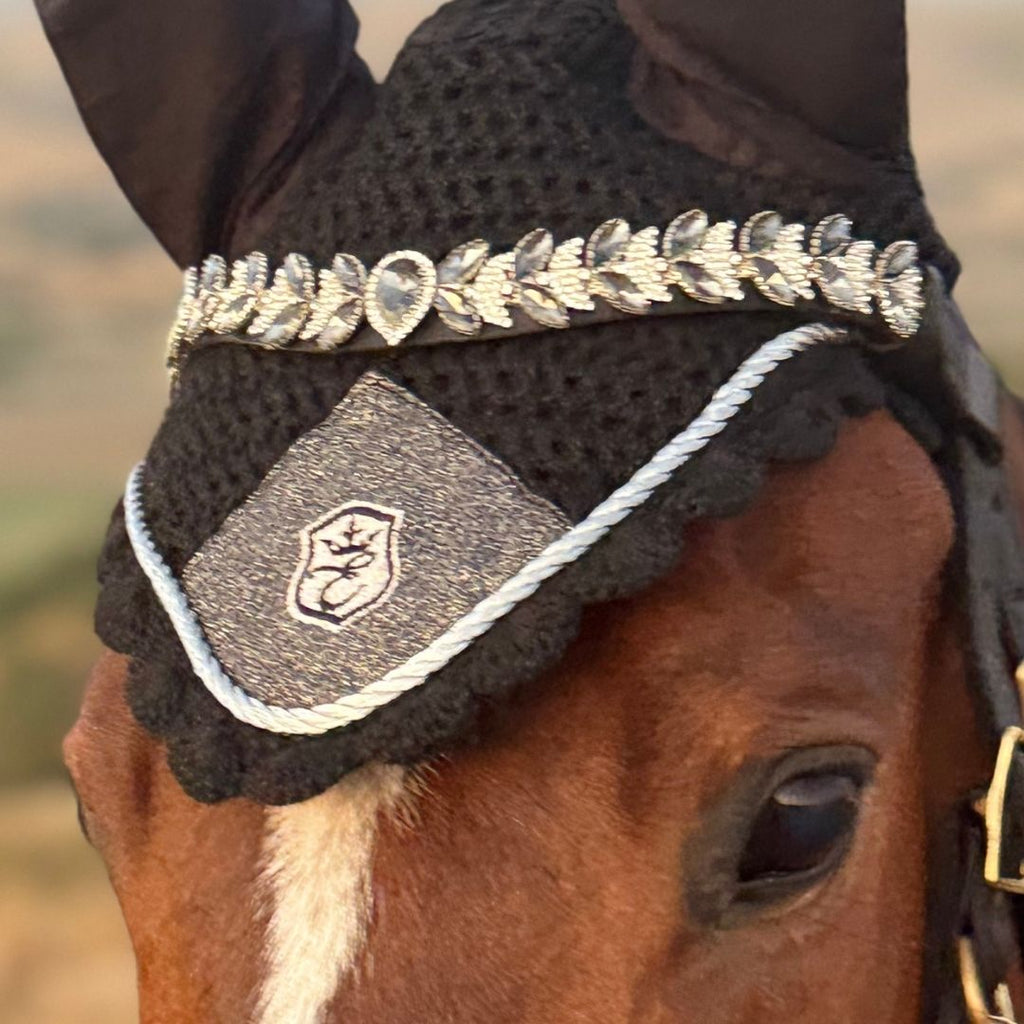 Midnight Black Ultra Bling Horse Browband