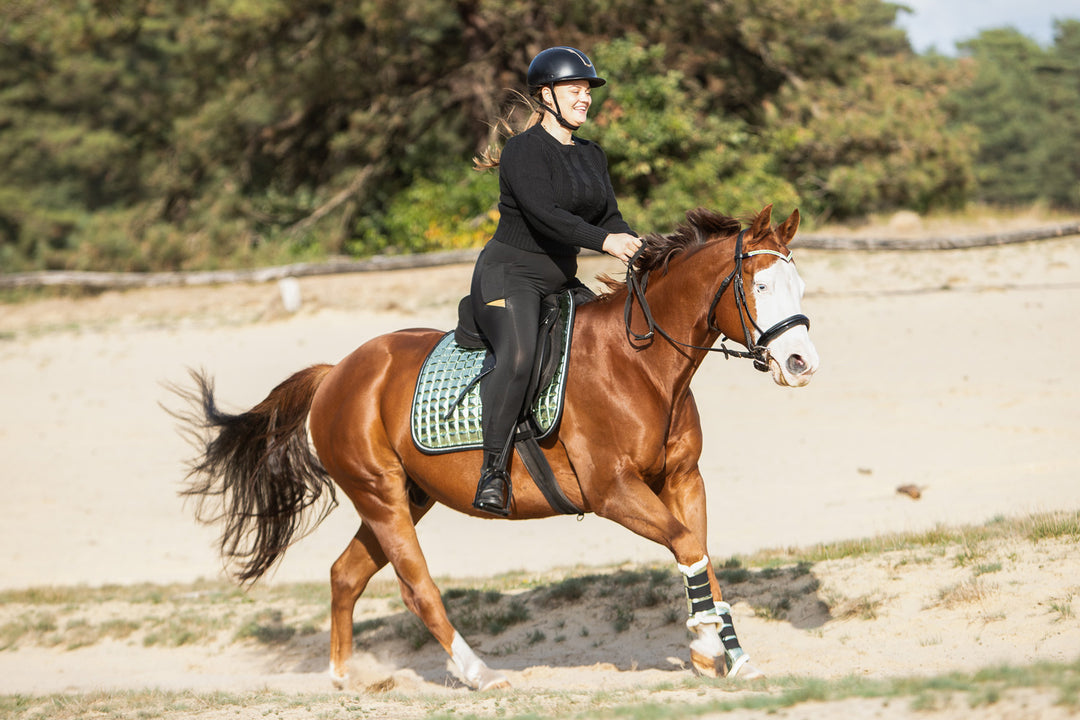 Green Lily Saddle Pad Set