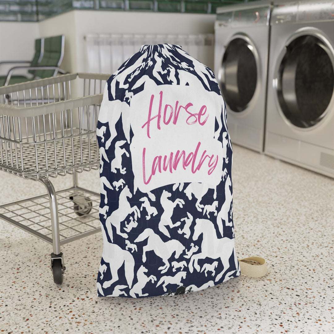 Equestroom Logo Dark Print Horse Laundry Bag - Your Stylish Barn Essential