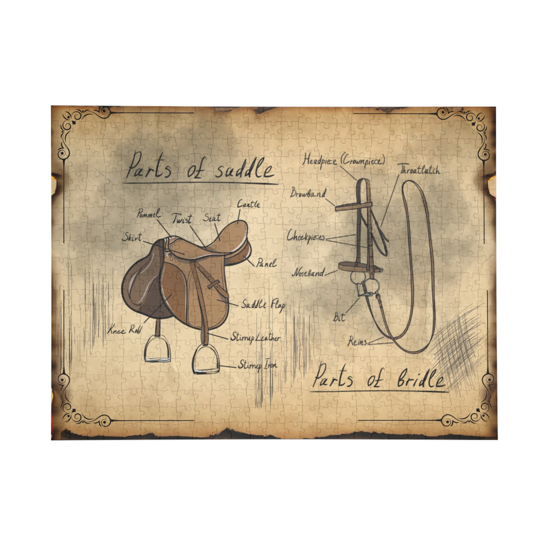 Puzzle - Vintage Saddle & Bridle Puzzle — Artistic Equestrian Learning for All Ages