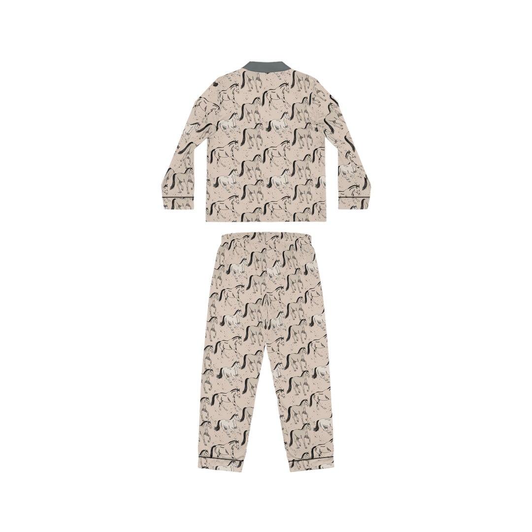 Classic Herd Equestrian Satin Pajama Set – Limited Edition Horse Lover Gift | Art-Inspired Luxury Sleepwear by Jasmin Elizabeth
