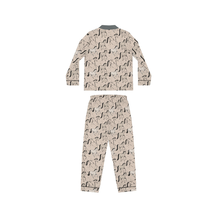 Classic Herd Equestrian Satin Pajama Set – Limited Edition Horse Lover Gift | Art-Inspired Luxury Sleepwear by Jasmin Elizabeth