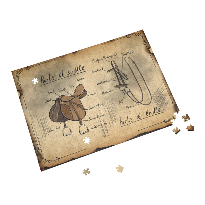 Puzzle - Vintage Saddle & Bridle Puzzle — Artistic Equestrian Learning for All Ages