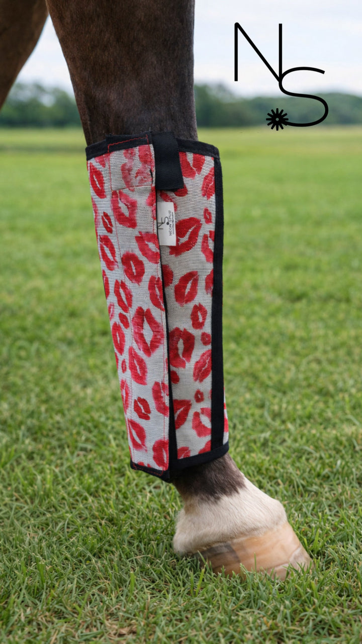 Fly Horse Boot 4-Pack Smooch Pink Pattern