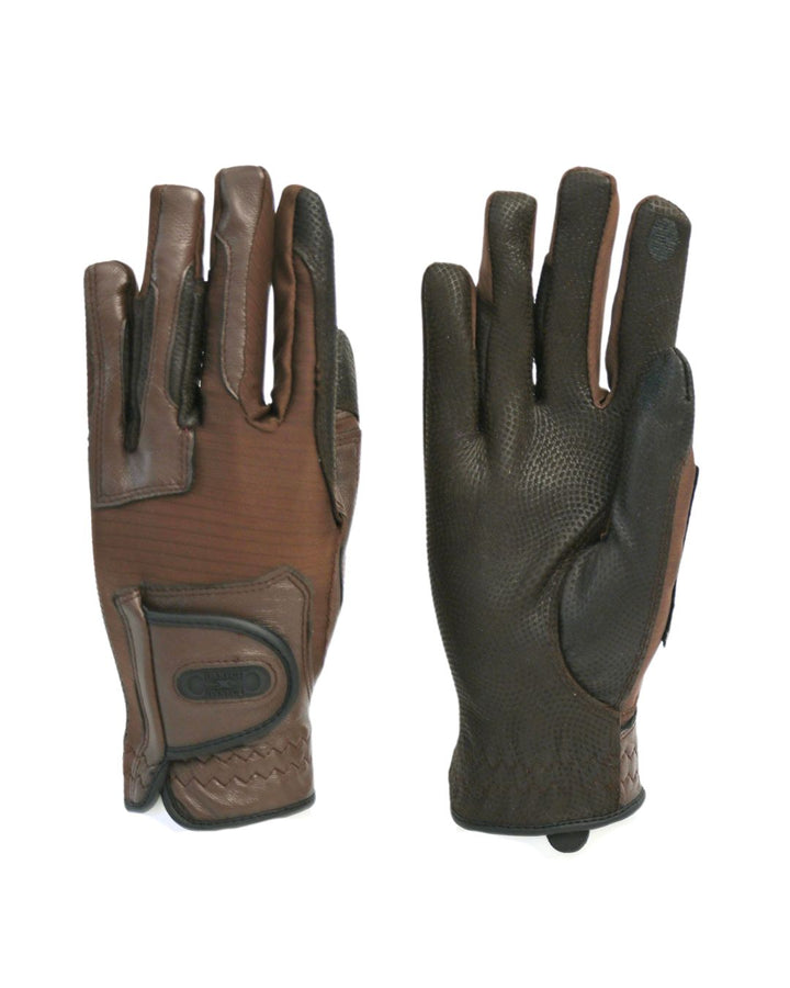 Tackified Copper Tech™️ Leather Premium Riding Glove in Brown