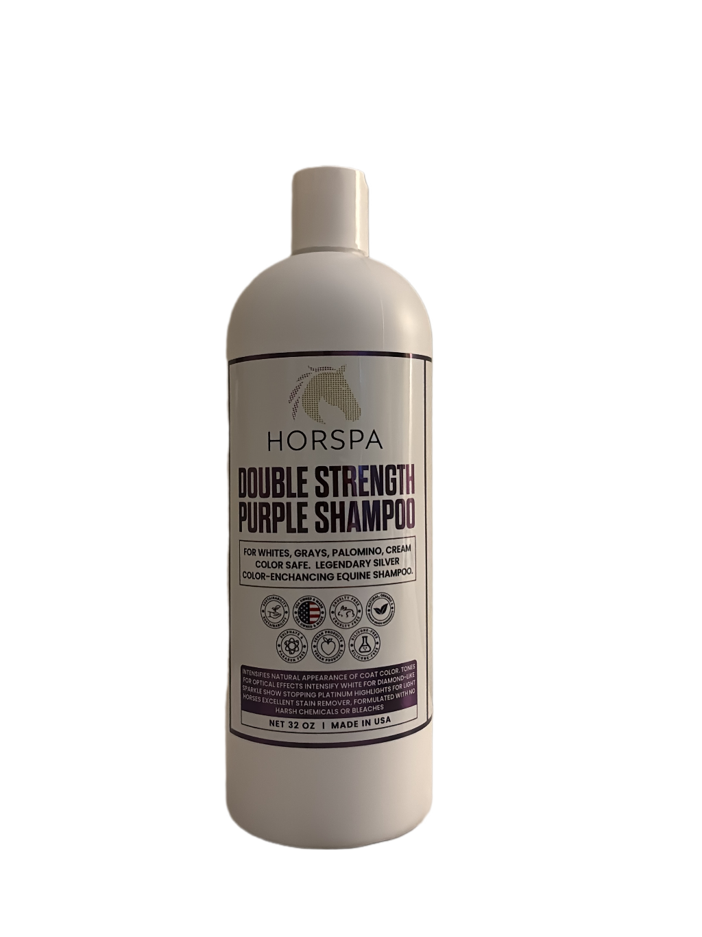 Purple Horse Shampoo 32 oz (Greys, Palomino, Whites) Double Strength