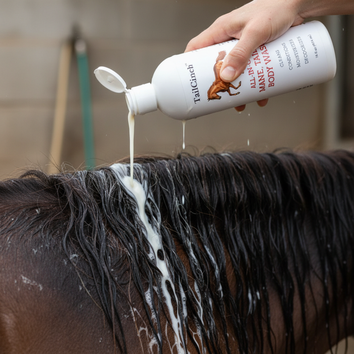Equestroom Natural Glow Horse Wash & Shampoo — Eco-Friendly Shine for Mane, Tail + Body