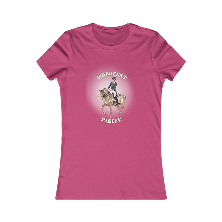 Dressage Dreamer: Women's 'Manifest Piaffe' Horse Themed T-Shirt