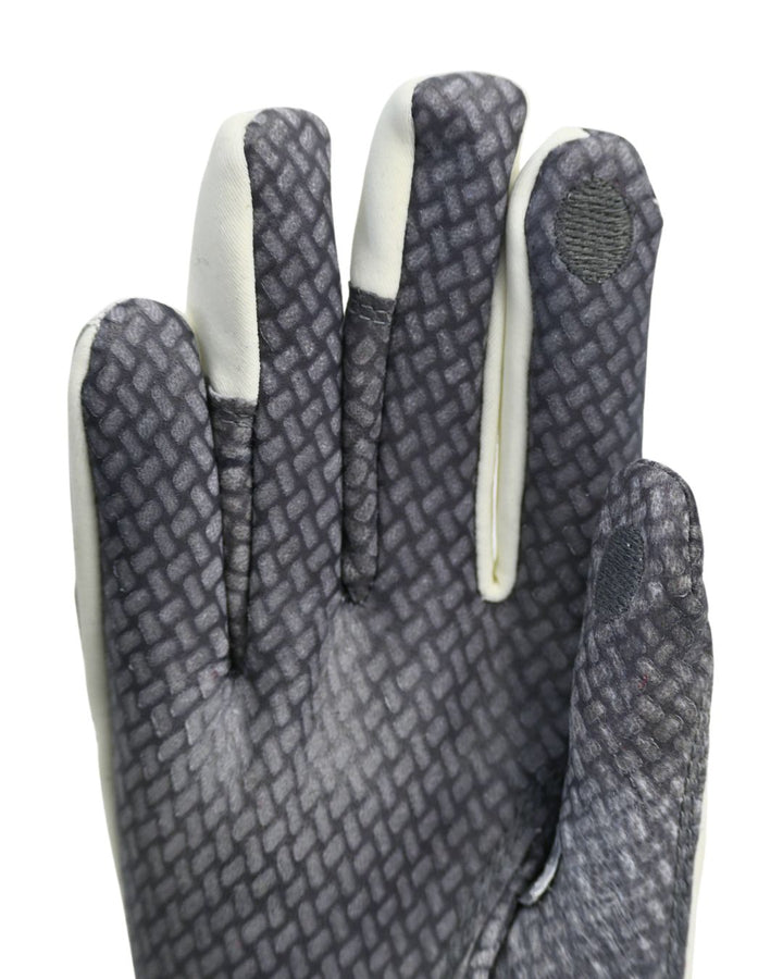 Oil-Tac Copper Tech™️ Leather Premium Riding Glove in White and Black