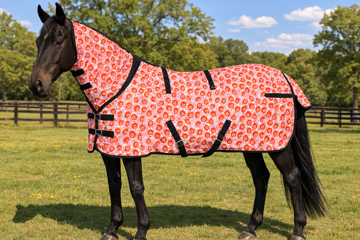 Premium Mesh Fly Sheet w/ Removable Neck Cover Daisy 8