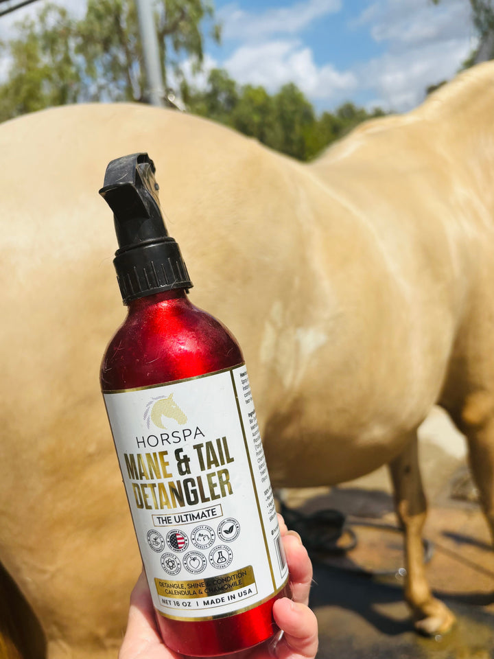 Horse Mane & Tail Detangling Spray Calendula & Chamomile 16oz Aluminum Bottle