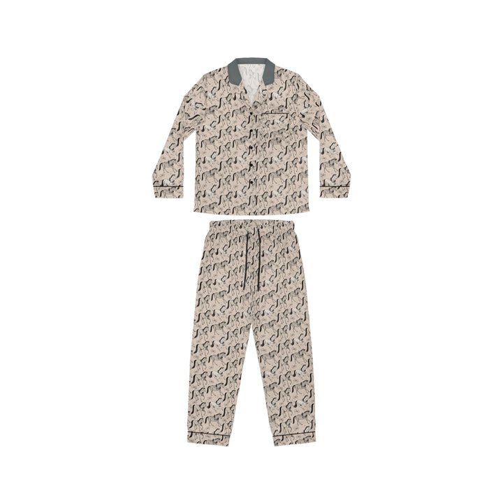 Holiday Herd Equestrian Satin Pajama Set – Limited Edition Horse Lover Gift | Art-Inspired Luxury Sleepwear by Jasmin Elizabeth