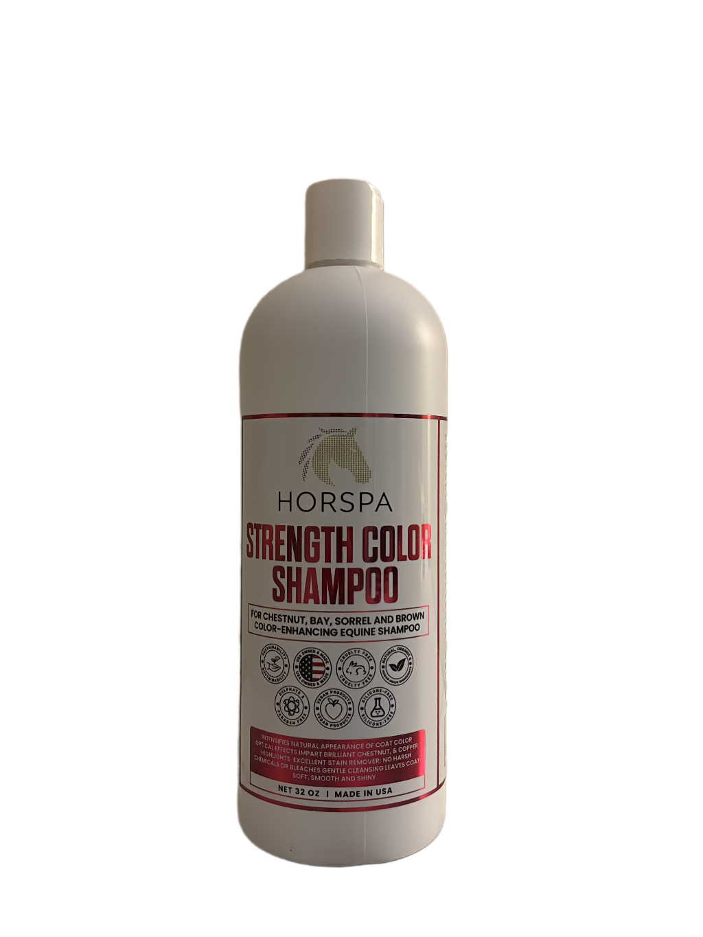Horse Shampoo 32 oz for Superior Strength and Color (Bay- Chestnuts)