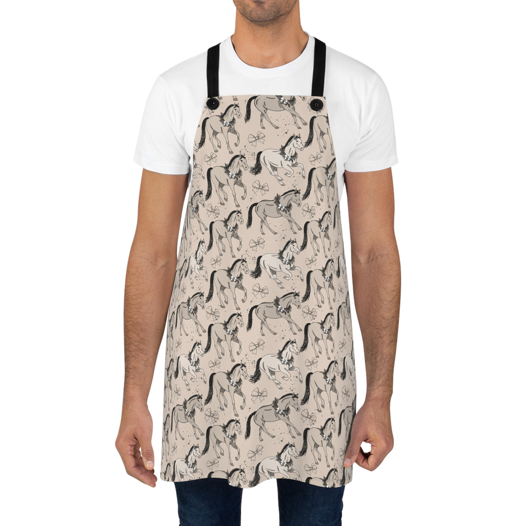 Equestroom x Jasmin Elizabeth – Holiday Herd Art Apron | Equestrian Kitchen & Studio & Barn Gift