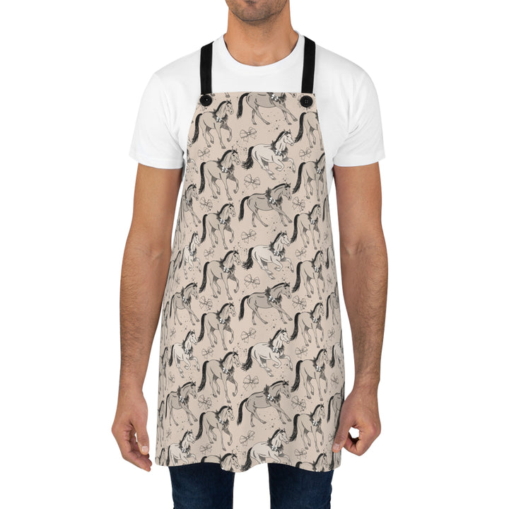 Equestroom x Jasmin Elizabeth – Holiday Herd Art Apron | Equestrian Kitchen & Studio & Barn Gift