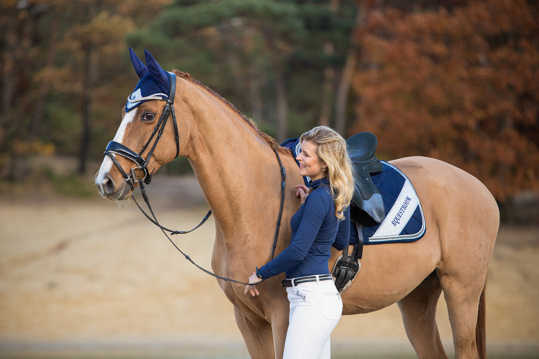 Blue Astra Saddle Pad Set