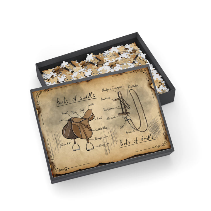 Puzzle - Vintage Saddle & Bridle Puzzle — Artistic Equestrian Learning for All Ages