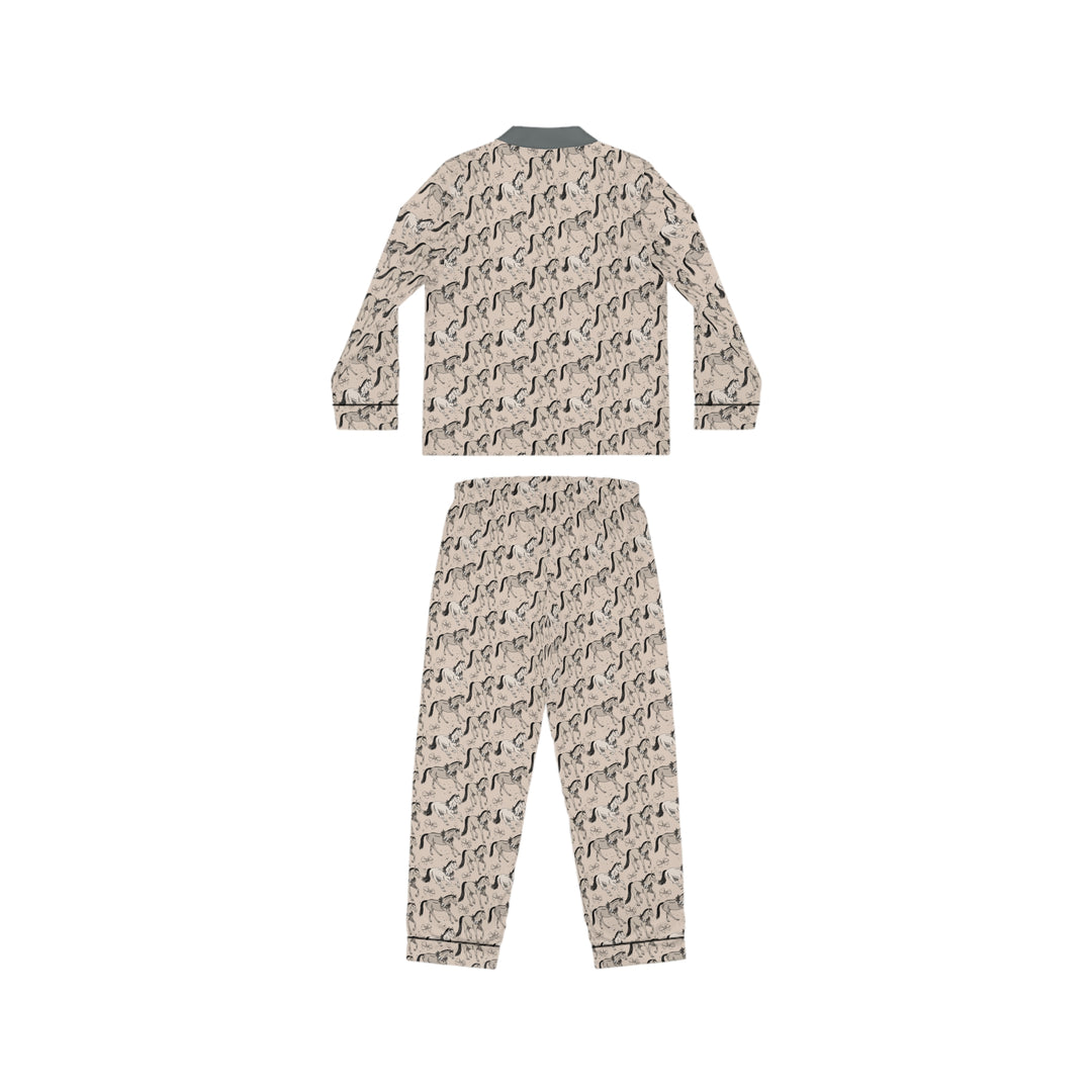 Holiday Herd Equestrian Satin Pajama Set – Limited Edition Horse Lover Gift | Art-Inspired Luxury Sleepwear by Jasmin Elizabeth