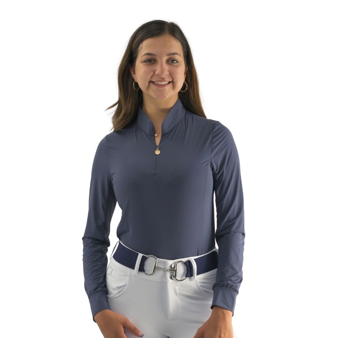 Cool and Comfortable Navy Riding Sun Shirt Base Layer