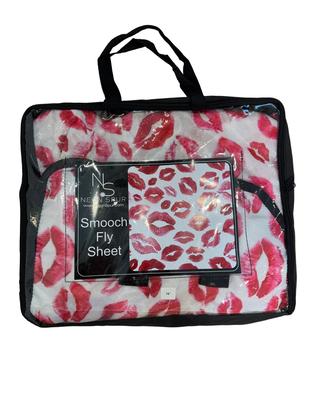 Premium Mesh Horse Fly Sheet w/ Removable Neck Cover Smooch Pink Pattern
