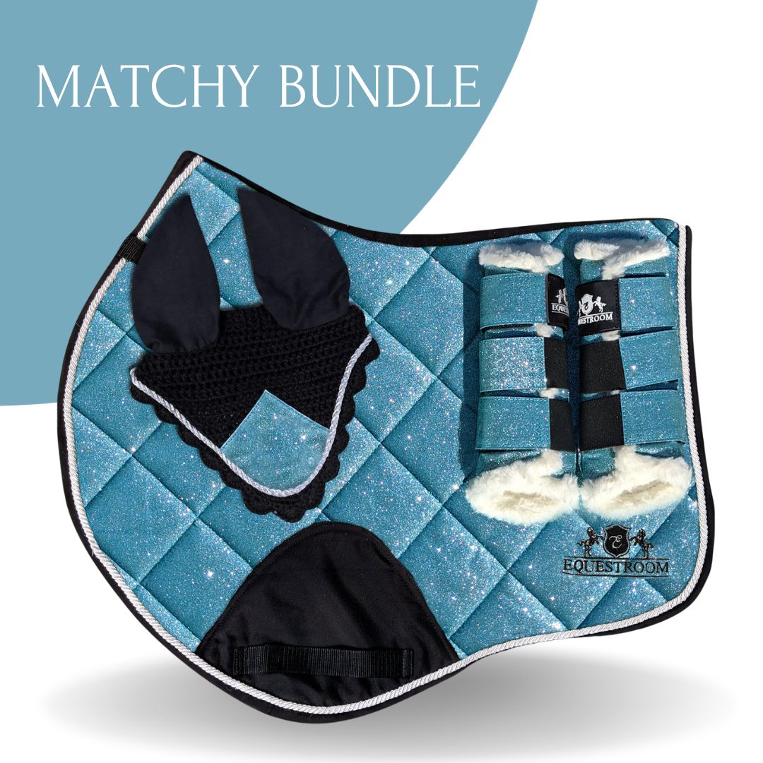 Baby Blue Saddle Pad Set