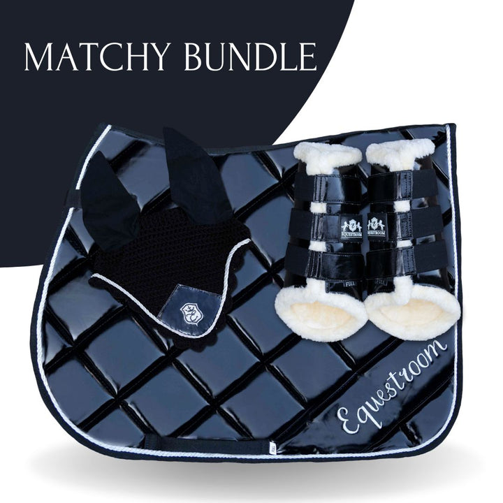 Black Ink Saddle Pad Set