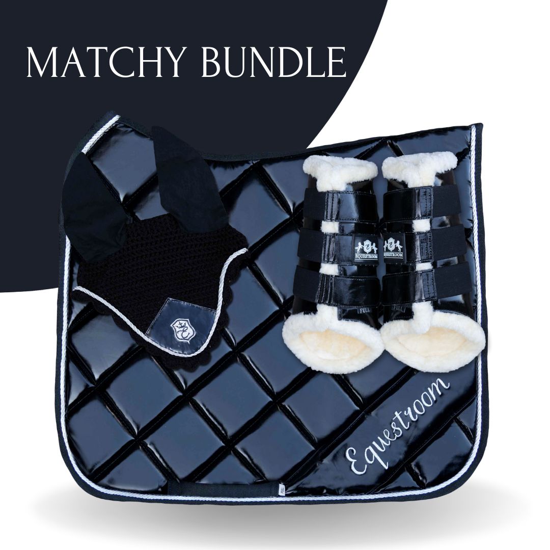 Black Ink Saddle Pad Set