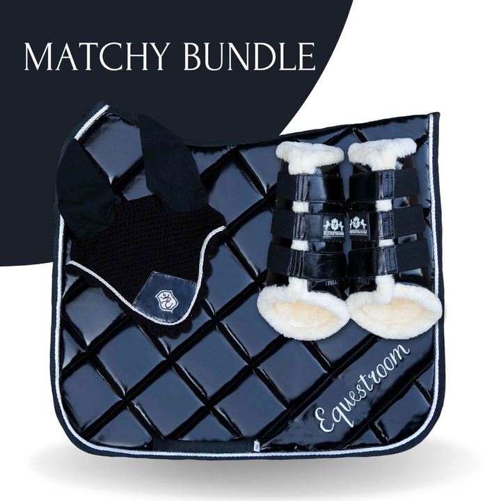 Black Ink Saddle Pad Set