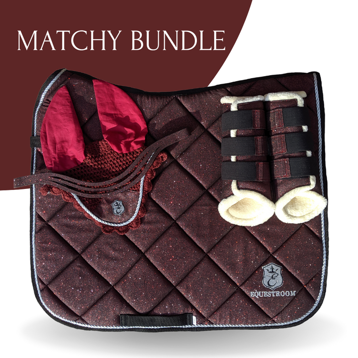 Burgundy Saddle Pad Set