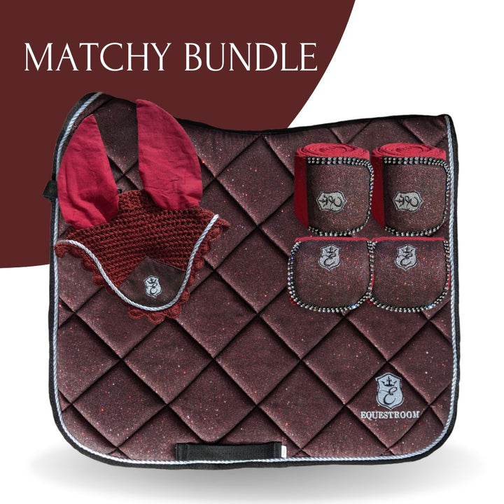 Burgundy Saddle Pad Set