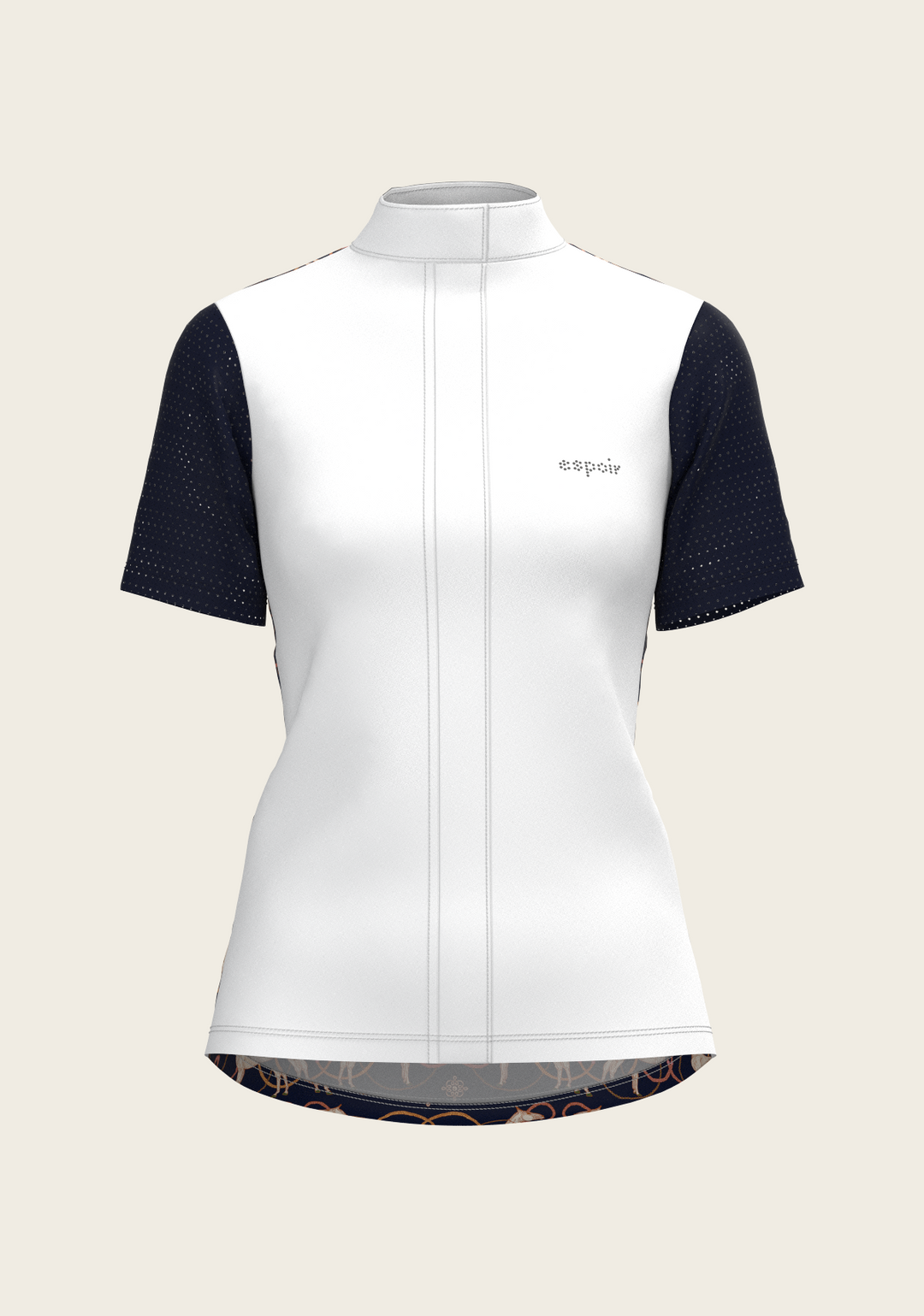 Roped Horses on Navy Short Sleeve Equestrian Show Shirt