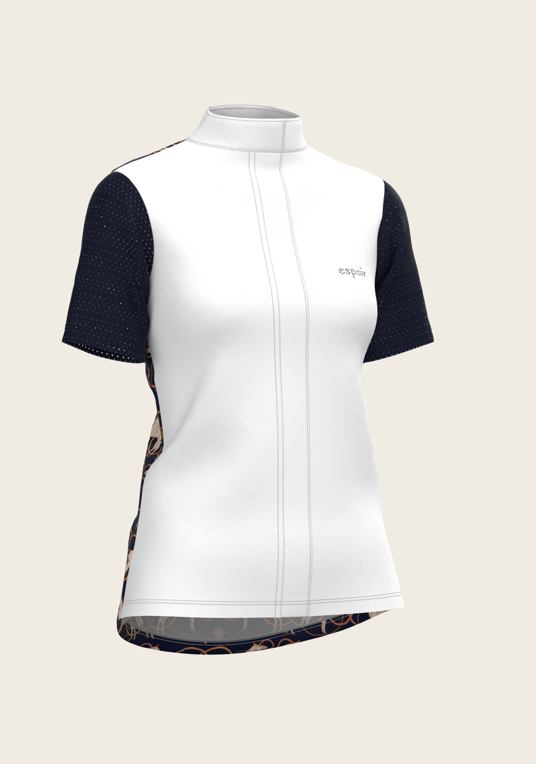 Roped Horses on Navy Short Sleeve Equestrian Show Shirt
