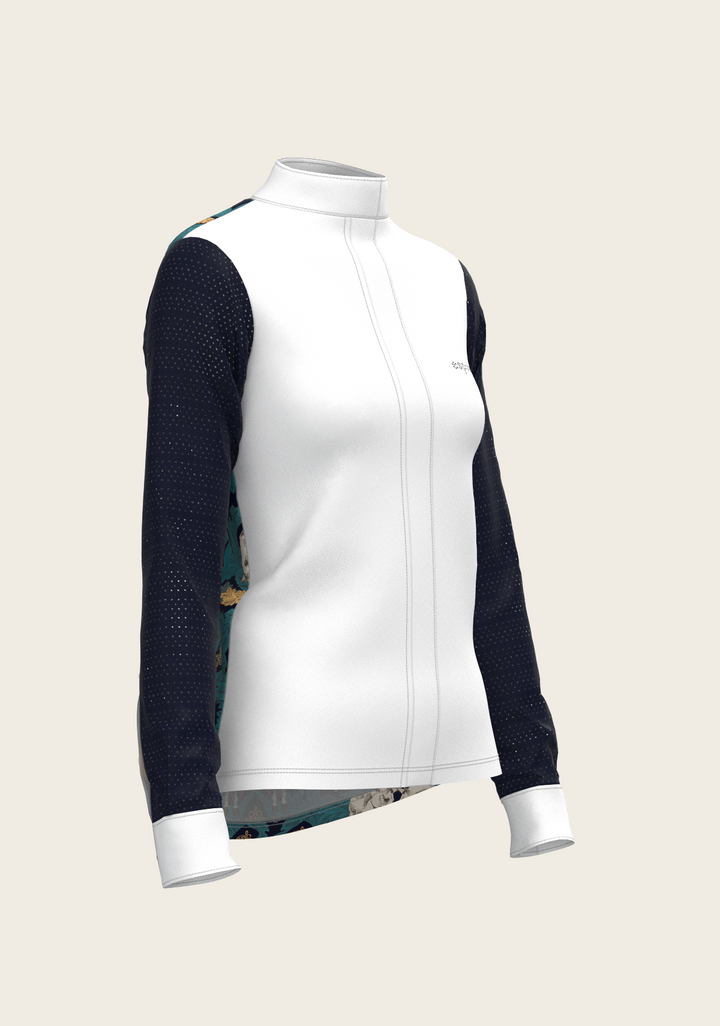 Black and White Formal Long Sleeve Equestrian Show Shirt