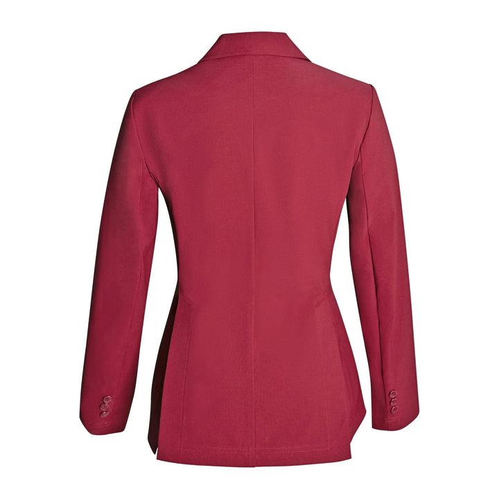 Ladies 3 Button Show Coat, NY Tech Fabric, Burgundy