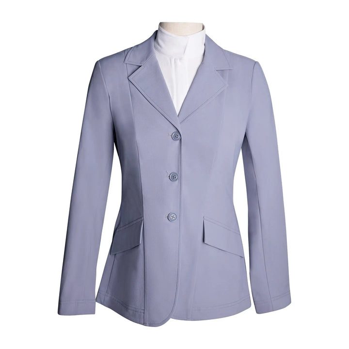 Ladies 3 Button Show Coat, NY Tech Fabric, Cadet Blue