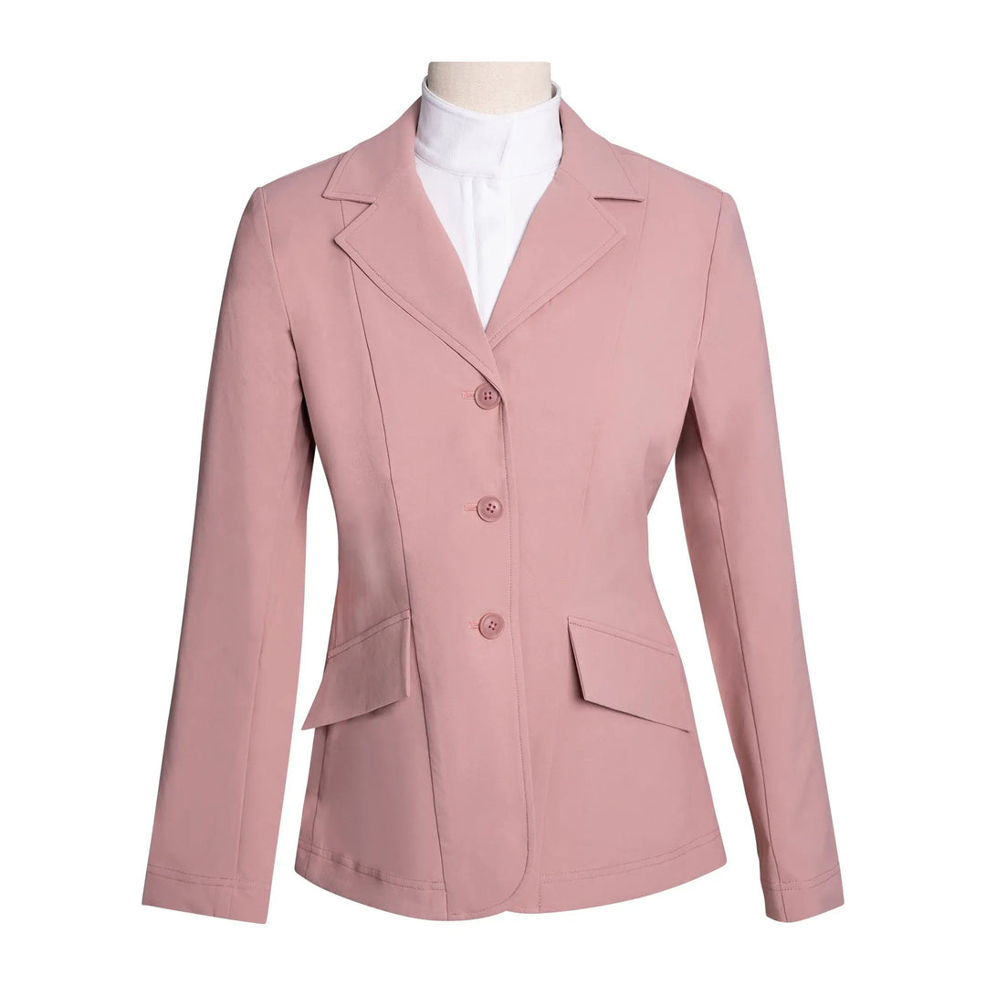Ladies 3 Button Show Coat, NY Tech Fabric, Rose