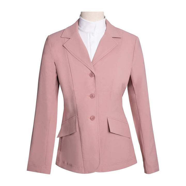 Ladies 3 Button Show Coat, NY Tech Fabric, Rose
