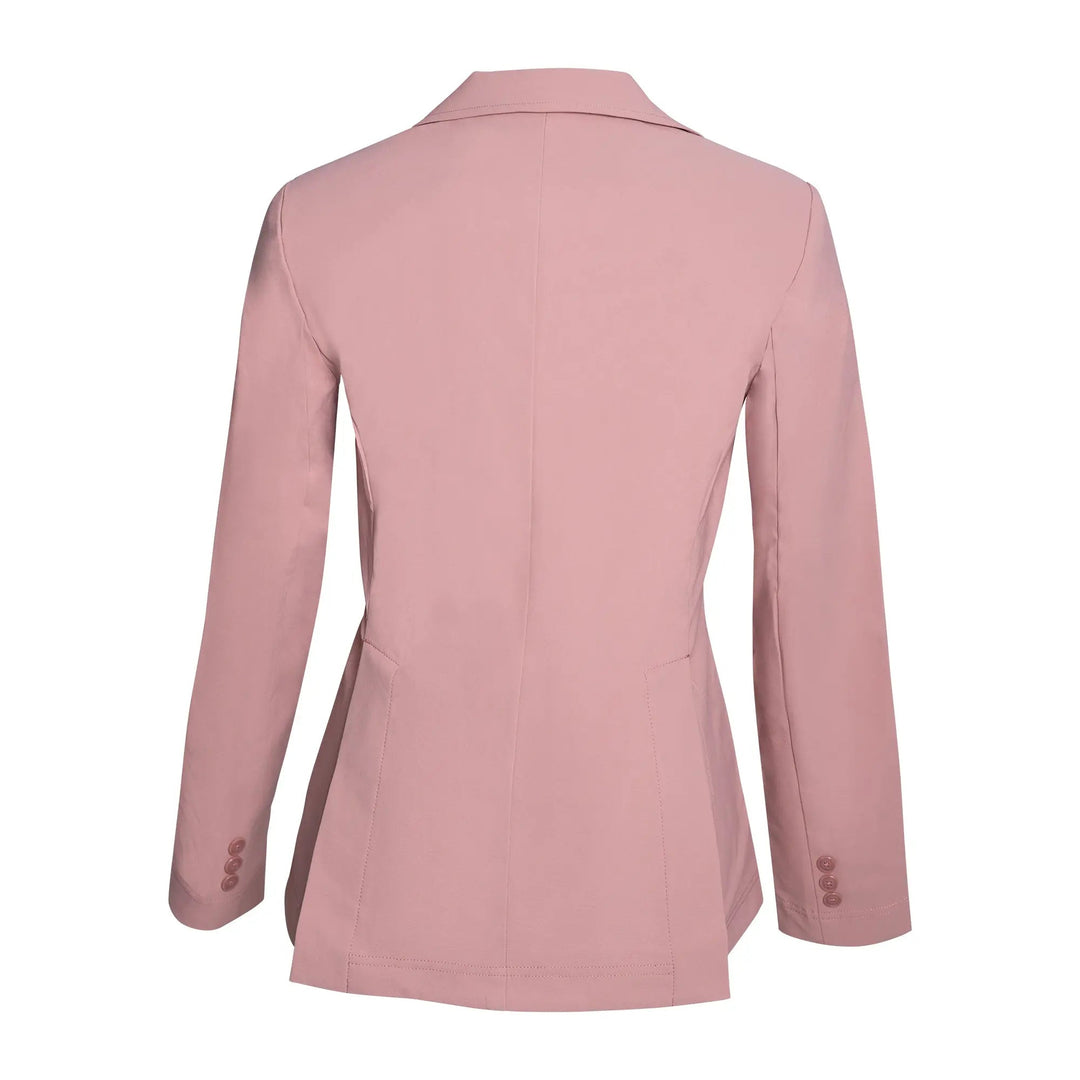 Ladies 3 Button Show Coat, NY Tech Fabric, Rose
